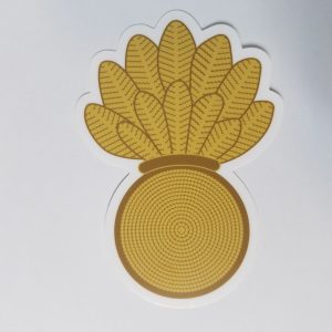 Warrant Officer Gold WEPS pineapple 4" Sticker with Racing Stripe USCG Coast Guard Coastie Sticker Salty For You
