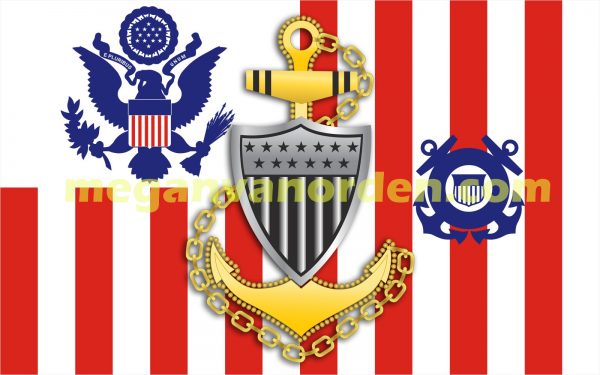 chief-coast_guard_ensign_with Racing Stripe USCG Coast Guard Coastie Sticker Salty For You