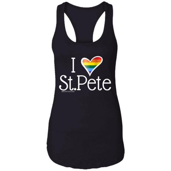 Gay Pride womens tank top I love st.pete tshirt