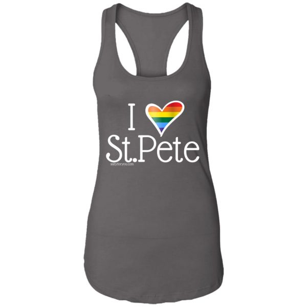 Gay Pride womens tank top I love st.pete tshirt