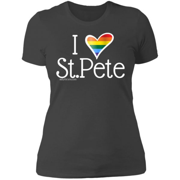 Gay Pride womens I love st.pete tshirt