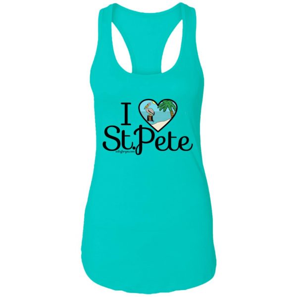 womens sleeveless I love st.pete tshirt
