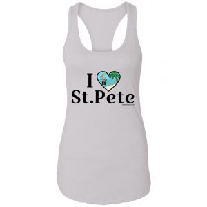womens sleeveless I love st.pete tshirt